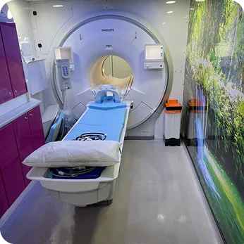 CT scanner in a freshly cleaned imaging suite